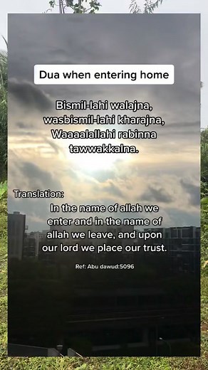 Dua when entering home | Normina T. Mala