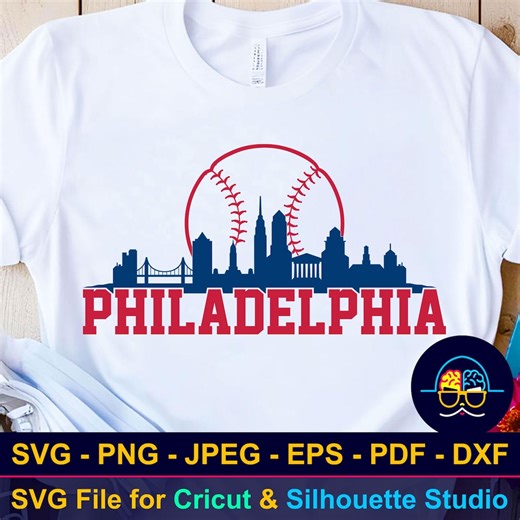 Philadelphia Baseball SVG, Philadelphia Skyline SVG, Baseball Team Shirt Design SVG, Cut File for Cricut & Silhouette, Digital Download - Etsy