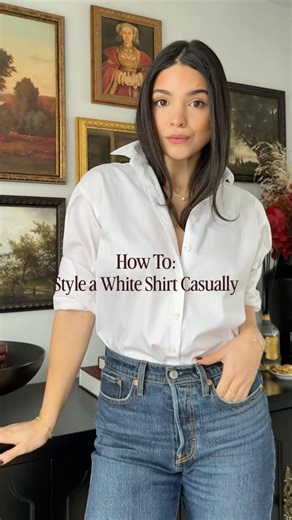 HOW TO STYLE A WHITE SHIRT CASUALLY 🤍 | #outfitideas #styling #whiteshirt