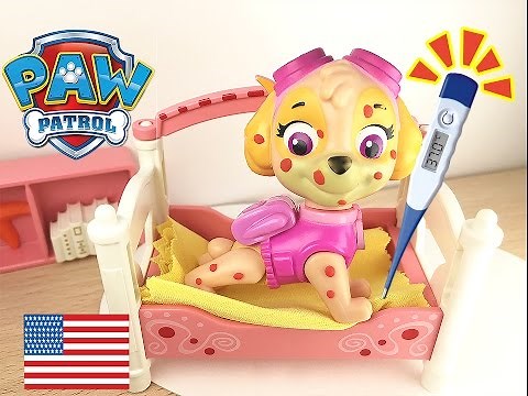 Paw Patrol Skye is Feeling Sick with the Chicken Pox Chase and friends will help her feel better