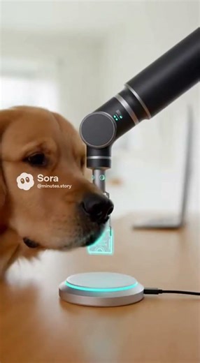 Curious Dog Interrupts Robot Arm's Delicate Task #dogsnose #futuredog