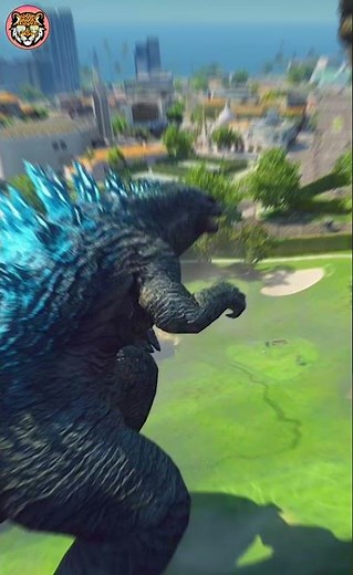 Годзилла против Кинг Конга в ГТА 5. Обзор мода в GTA 5. Годзилла вс Конг в ГТА 5 моды. #Shorts