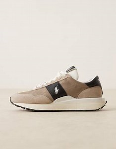 Polo Ralph Lauren Train 89 with polo logo in beige | ASOS
