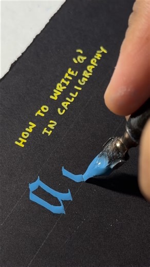Abhay Pratap Singh Rathore on Instagram: "There are numerous ways to write each and every letter in calligraphy. Here is the mini tutorial showcasing some of the Broad edge styles including blackletter, gothicized italic & uncial. Pen -William Mitchell round hand nib with Gouache. #calligraphy #lettering #tutorial #typography #blackletter"