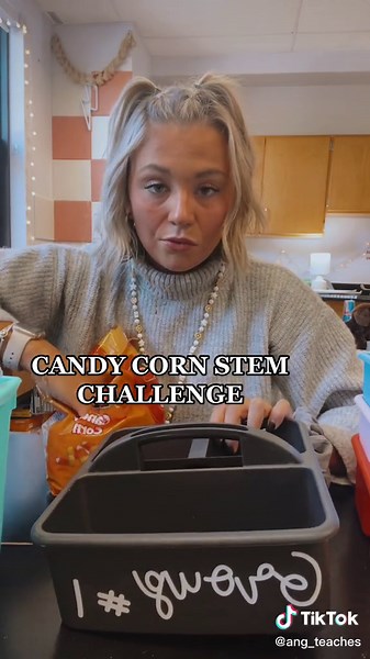 Candy Corn STEM Challenge: Low Prep Halloween Tower Building Fun!