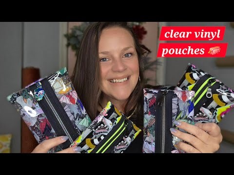 The EASIEST way to make clear vinyl pouches ever!! 🎉 Join me as we sew threw our STASH 👻🍂