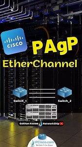 Cisco PAgP ETHERCHANNEL CONFIGURATION | IPCisco.com . Lesson: https://ipcisco.com/lesson/pagp-configuration-on-cisco-devices/ More Labs: https://ipcisco.com/network-labs/ Spanning-Tree blocks redundant links and avoid Layer 2 loops. Etherchannels load balance the traffic between the redundant links and uses the bandwidth more efficient. Sp, how can we configure etherchannel? To understand more clear, here is a basic Etherchannel Configuration scenario with Cisco PAgP (Port Aggregation Protocol).