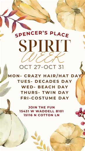 Join us for our annual spirit week at Spencer‘s Place! We’re kicking off the fun with crazy hair and hat day🧑‍🎤👩‍🎤 | Spencer's Place