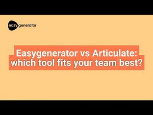 Easygenerator vs. Articulate | What's a good alternative to Articulate 360?