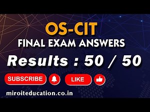 OS-CIT Final Exam 50 Marks #OS-CIT #microiteducation #osou