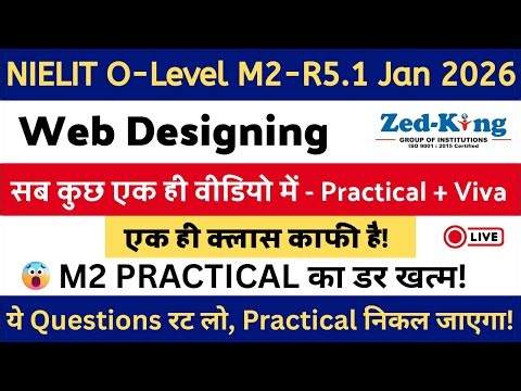NIELIT O Level M2-R5.1 Practical Exam 2026 | Full Practical + Viva in One Video 🔥