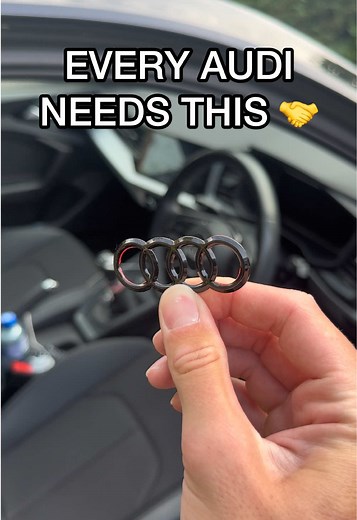 Steering wheel badges are the best mod 🤝 #blackedbadges #audi