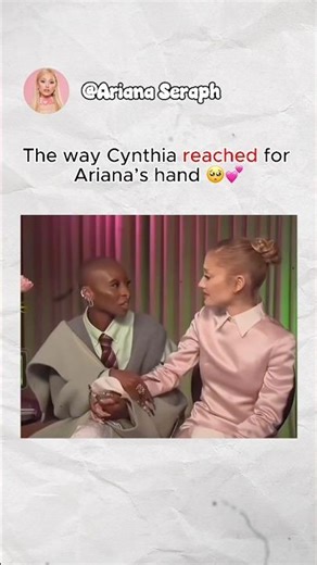 The way Cynthia reached for Ariana’s hand 😭🤍 #arianagrande