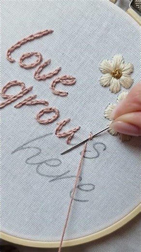 Reversed chain stitch quick tutorial✨️ #embroidery #tutorial #diy #handmade #art #craft #stitch