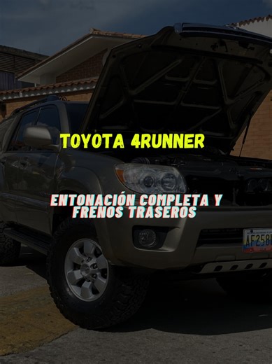 Toyota 4 runner, entonación completa y reemplazo de pastillas de frenos traseros. Si tienes un vehículo de la marca Toyota, no dudes en contactarnos, nuestro propósito es garantizar siempre la mejor calidad y el mejor servicio. Escríbeme y con gusto te agendo una cita💯 #toyota #4runner #viral #paratii #tallertoyota