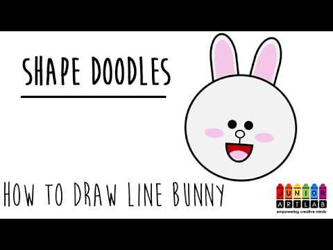 How To Draw A Cute Rabbit - Cony from Line Friends | Shape Doodles | Junior Art Lab