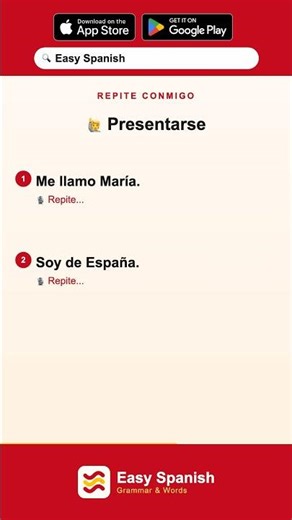 Preséntate en español 🙋 #español #aprendeespañol #spanishlesson #repiteconmigo #presentarse