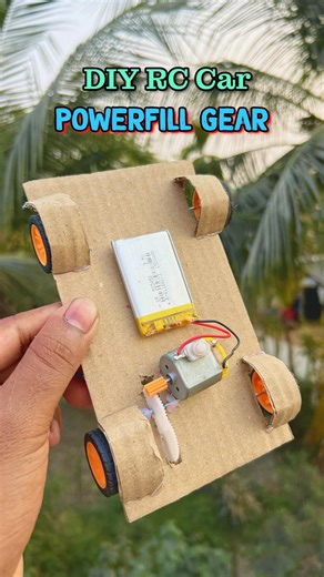 How to Make a Gear RC Car with DC Motor | DC Motor & Gear Hack #shorts #dcmotor #gear