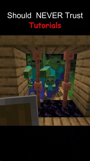Why You Should NEVER Trust Tutorials #minecraft #shorts