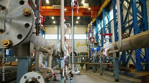 pipeline system of different tubes at gas-compressor station