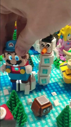 LEGO Mario ICE Power Frozen Snow LEVEL SPEEDRUN!! |KILL Bowser on ICE #shorts