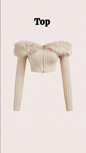 Beige Winter Chic Outfit | Trendy Mini Skirt & Fur Top Look | USA Fashion 2026#shorts