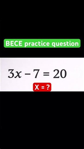 Can You Solve This BECE Question? 99% Failed 😱