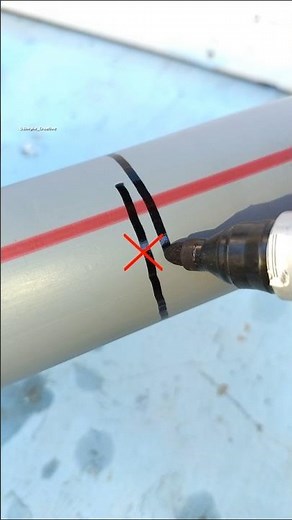 Experienced plumber's trick! How to always make precise markings on a plastic pipes #diy #plumbing
