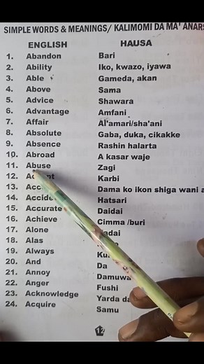 Hausa Language: Words and Meanings Explained