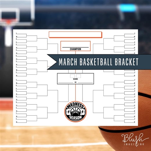 Basketball Bracket Printable 64 Teams Tournament Bracket Template Editable Basketball Pool Sheet Office Game Fundraising Idea for Team - Etsy