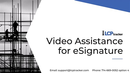 eSignature video assistance
