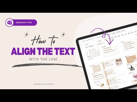 How to Align the Text with the Line on OneNote Planner