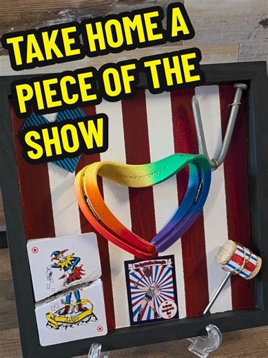 Take home a piece of the show! #oldetimestrongman #circus #CircusStrongThem #steelbending