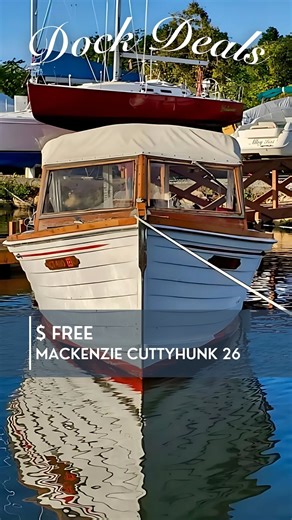 Dock Deals on Instagram: "$ FREE - 1964 Mackenzie Cuttyhunk 26 Bass Boat . . . . “Free to a good home”. Second owner, running and floating project. Some electronics including a GPS and depth sounder. Powered by a Ford 317. Mechanically she looks pretty good. These are desirable boats and can fetch good money restored. No trailer. Click link in profile bio for the seller’s listing and contact information. #free #downeast #boatrestoration #classicboats #woodboats #dockdeals #deal #bassboat #gentle