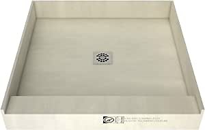 Tile Redi USAB4848C-SCSQPVZ Redi Base Shower Pan, 48" W x 48" D with Flashing, Polished Chrome
