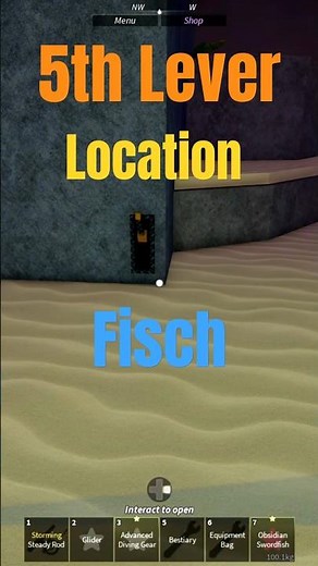 Finding 5th Lever location in Fisch #shorts #roblox #robloxshorts