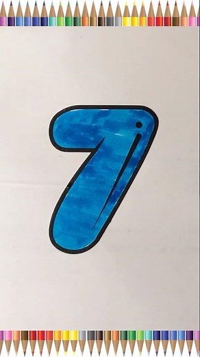 Seven Coloring Page | Coloring | Seven | 7 | Number Coloring