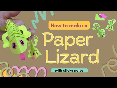Easy Sticky Note Lizard Craft | Fun Classroom Art Project!