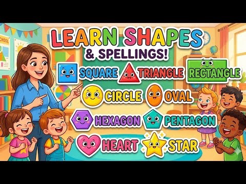 Shapes Name For Kids| Shapes Song| Learn With Fun #shapesforkids #kidsvocabularywords
