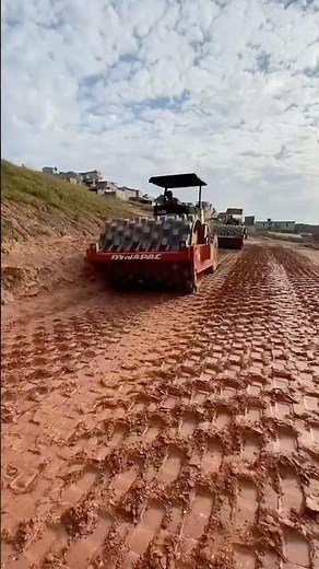 Sheep Foot Roller #sheepfootroller #compaction #civilsiteexecution