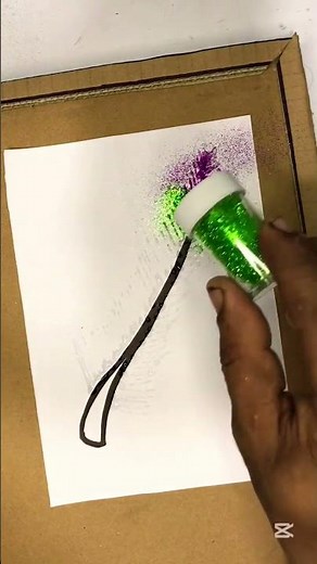 Glitter Art Magic ✨ | Easy & Creative DIY Sparkle Drawing #shorts