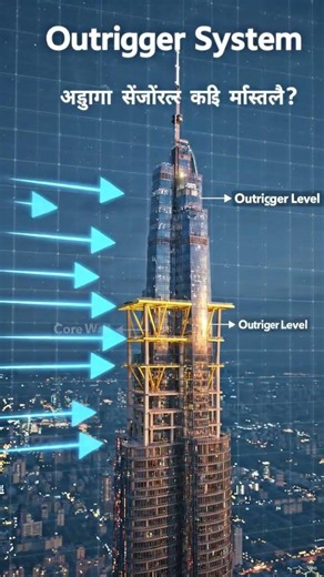 What is Outrigger System? | How Skyscrapers Stay Stable? | 3D Animation Explained in Hindi.