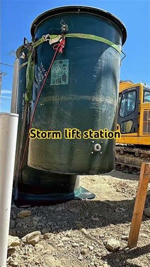 Installing the lift station in the solid rock #construction #plumbing