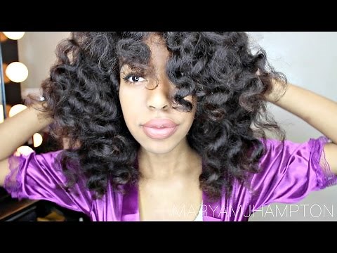 Bantu Knot on Dry Natural Hair- Fluffy Curls