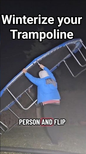 Winterize your Trampoline easily. #trampoline #winter #shorts