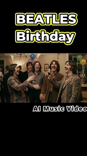 Beatles AI MV Genetated Birthday&2026Remix(Fan Made)#shorts #thebeatles #AI生成 ＃AIでMV作成
