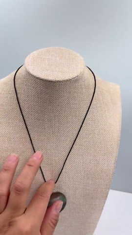 Vintage Abalone Shell Pendant Necklace Round Iridescent Disc Black Cord Classic - Etsy