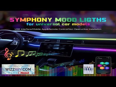 Car LED Ambient Light USB 64 Colors Acrylic Strips 110cm Full Colors