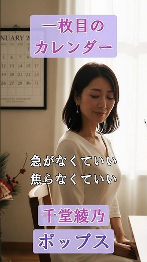 一枚目のカレンダー（ジャズ演歌）AI歌手:千堂綾乃｜急がなくていい朝｜#AI作詞 #AI作曲 #SUNO AI #AI画像 #AI動画 #shorts