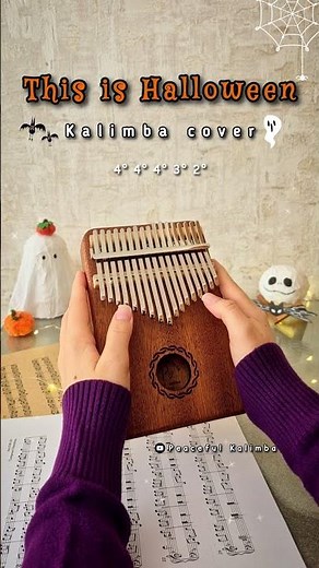 🎃This is Halloween | Kalimba Cover (The Nightmare Before Christmas) #kalimbacover #shorts #halloween